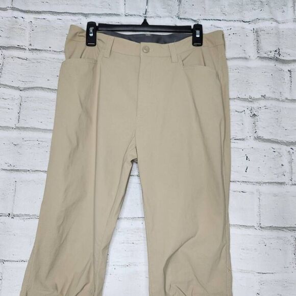Eddie Bauer Mens Tech Pant Size 32x30 Tan Nylon Spandex Outdoor Hiking Casual - Picture 3 of 12